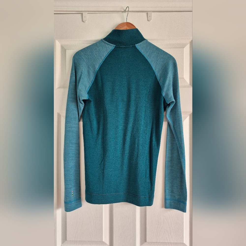 Smartwool Teal Half-Zip Merino Pullover - Picture 9 of 9